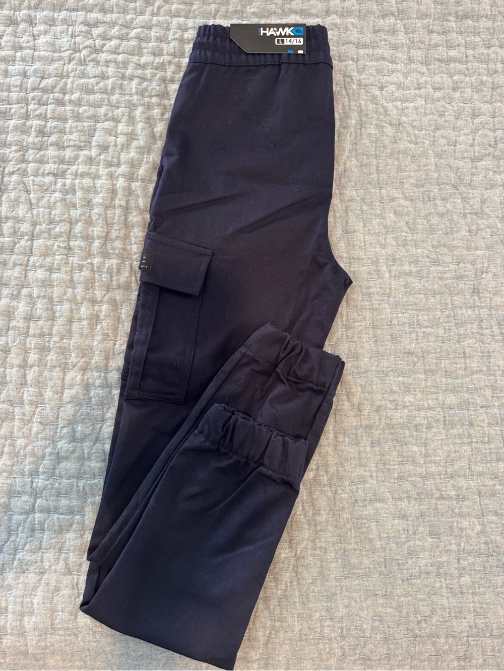 Tony Hawk Black Elastic Waist Drawstring Joggers
